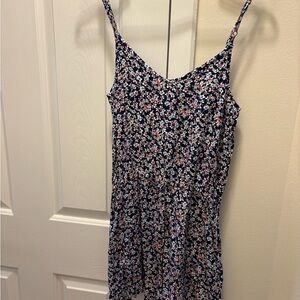 SO Navy Floral Button-Up Skort